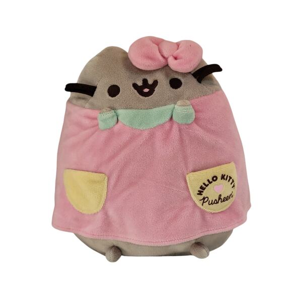 GUND Hello Kitty x Pusheen Plush 10" Pink Costume Dress Up Cat Sanrio 2021 - Picture 14 of 14